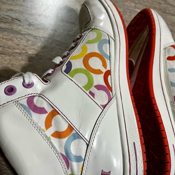 Coach Norra monogram C multicolored high top sneakers - Picture 11 of 16